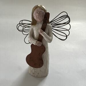 Willow Tree Angel of Song Figurine Holding a Guitar Religious
